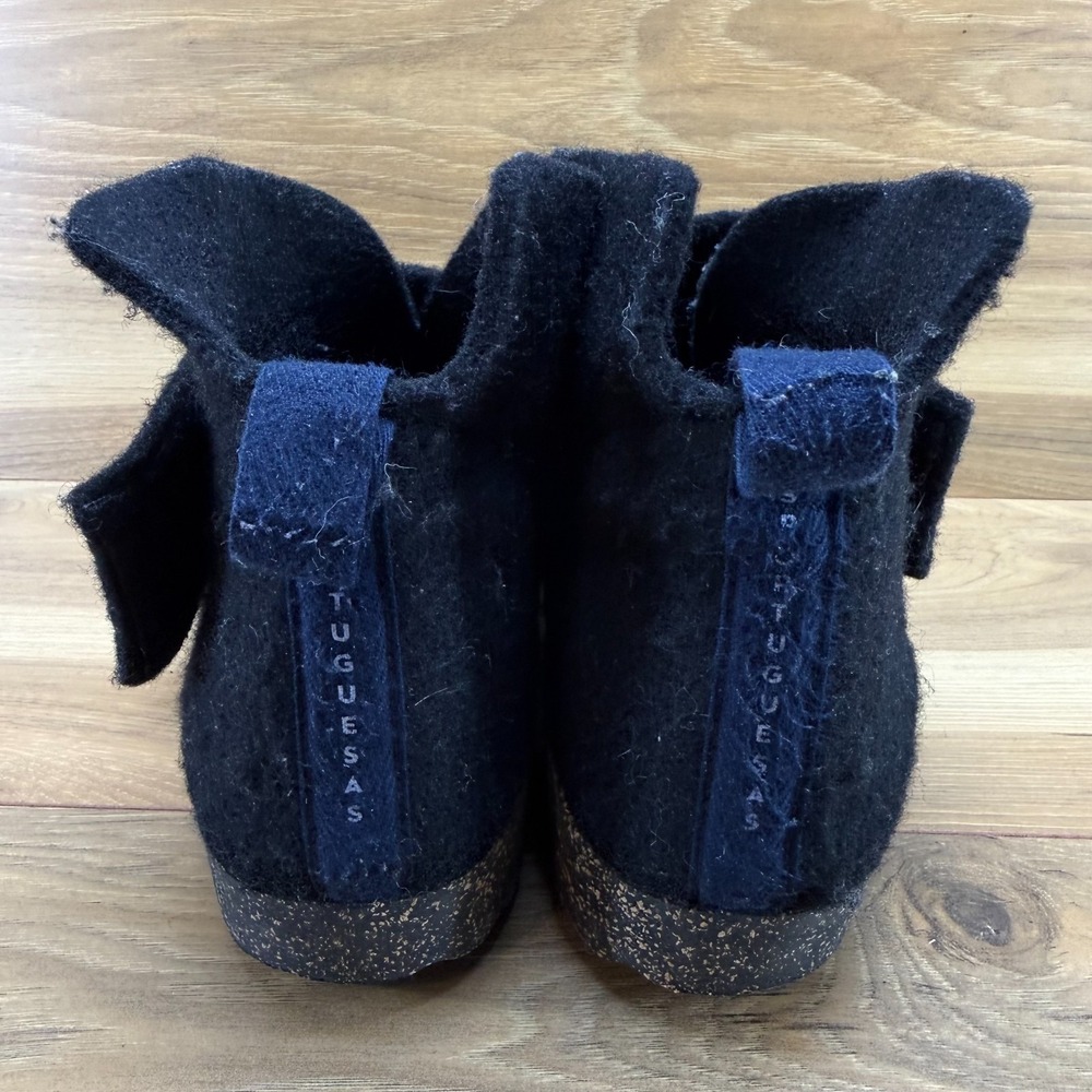 ASPORTUGUESAS Case Boot Black 9 9.5 EU 40 Wool Rubber Comfort Cork - Picture 8 of 13